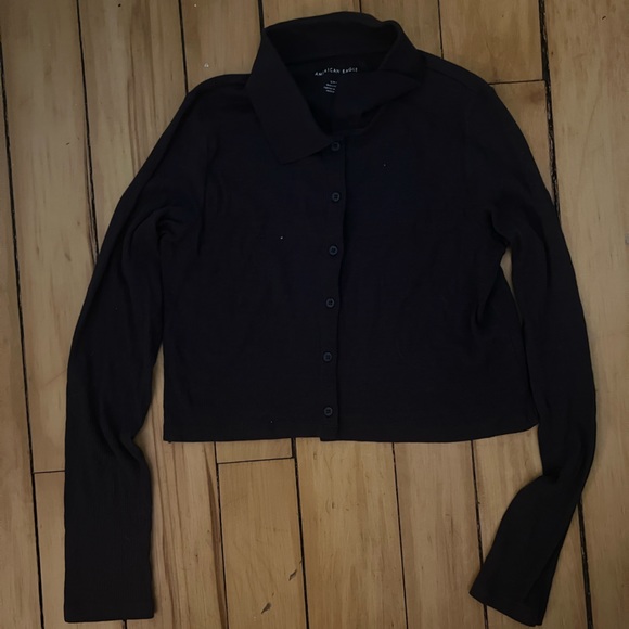 dark grey long sleeve shirt - Picture 1 of 3